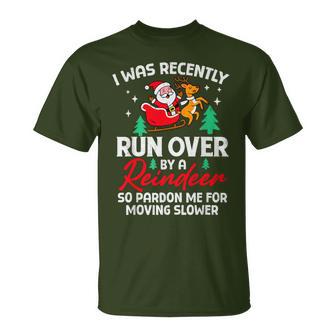 Reindeer Xmas Runover Christmas Grandma T-Shirt - Thegiftio UK