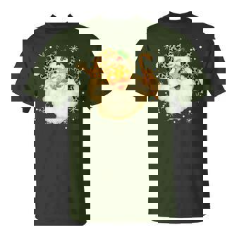 Santa Claus Face Christmas Xmas Leopard Santa Hat T-Shirt | Seseable CA