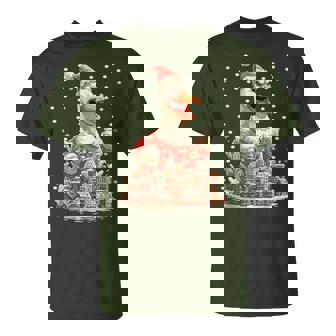 Santa Goose Gingerbread Cookie Town Christmas Parody T-Shirt | Mazezy