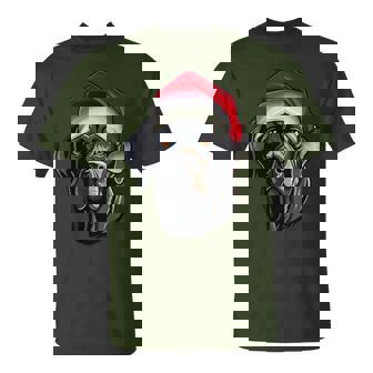 Santa Hat Xmas Pajama Labrador Retriever Dog Christmas T-Shirt | Mazezy