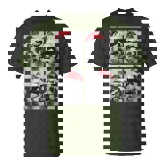 Shih Tzu With Sunglasses Santa Hat Cute Christmas Dogs T-Shirt - Monsterry