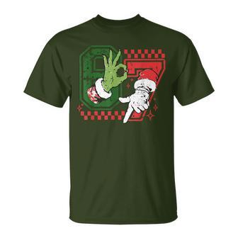 Six Seven 67 Meme 6 7 Christmas Elf Hand Boys Ns T-Shirt - Thegiftio UK