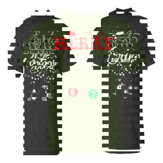 Six Seven Merry Christmas Pajamas Red Plaid 6 7 Meme T-Shirt - Monsterry