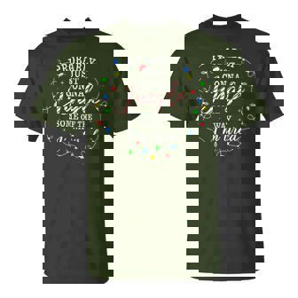 Tired Jingle Lights Christmas T-Shirt - Monsterry