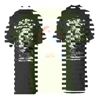 Vintage Crow Santa Hat Pjs Pajamas Christmas Xmas Men T-Shirt - Seseable