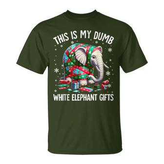 White Elephant Gag Christmas T-Shirt - Monsterry