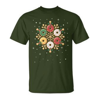 Xmas Lights Ornaments Christmas Donut T-Shirt - Monsterry