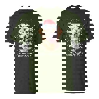 Golden Retriever Dog Santa Christmas Lights Xmas Boys T-Shirt | Mazezy