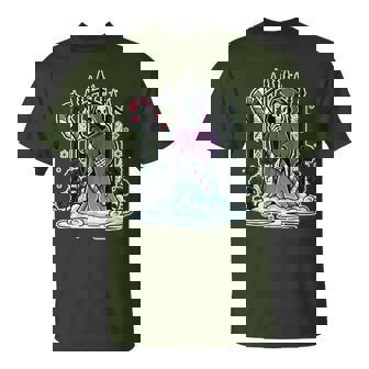 Gothic Skeleton Creepy Goth Christmas Dark Xmas Humor T-Shirt - Seseable