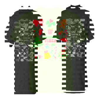 Groovy Christmas Vibes Matching Family Xmas Pajamas T-Shirt | Seseable CA