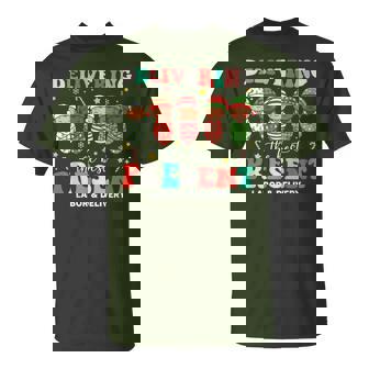 Groovy Labor And Delivery Nurse Christmas Delivering Nurse T-Shirt | Seseable CA