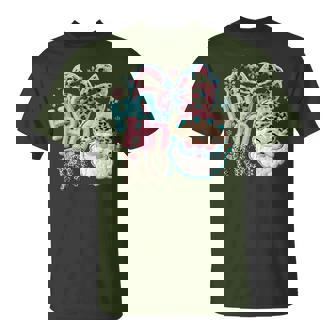 Ho Ho Ho Santa Coquette Bow Leopard Merry Christmas Holiday T-Shirt | Seseable CA