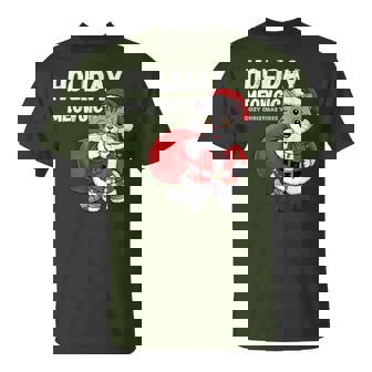 Holiday Meowgic Christmas Cat Santa Cute Festive Kitty T-Shirt - Monsterry