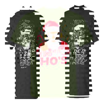 I Do It For The Hos African American Afro Santa Christmas T-Shirt - Monsterry