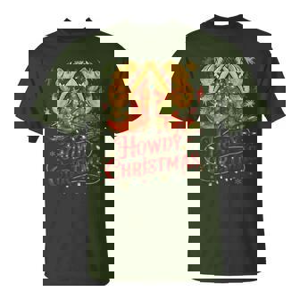 Howdy Christmas Western Xmas Cowboy Boots T-Shirt - Thegiftio