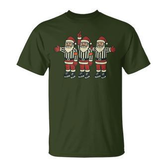Ice Hockey Christmas Santa Referee Xmas T-Shirt - Thegiftio UK