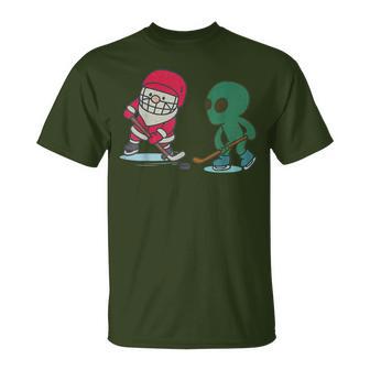 Ice Hockey Christmas Santa Xmas T-Shirt - Thegiftio UK