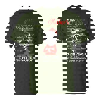 I'm Not My Mother's Golden Child Raccoon Christmas T-Shirt - Monsterry