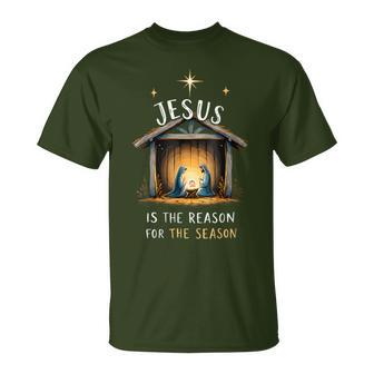 Jesus Is The Reason For The Season Christian Faith Christmas T-Shirt - Thegiftio UK