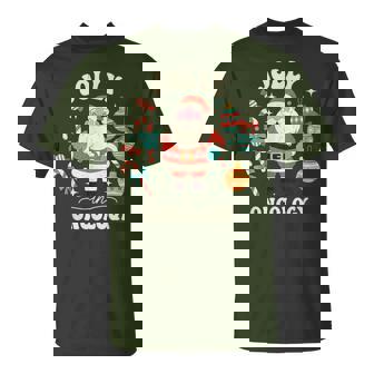 Jolly In Oncology Oncology Nurse Christmas T-Shirt - Monsterry