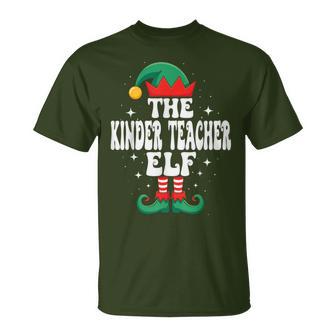 The Kinder Teacher Elf Christmas Matching Family T-Shirt - Thegiftio UK