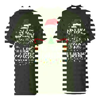 Most Likely To Nap On Christmas Family Matching Xmas Tree T-Shirt | Seseable CA