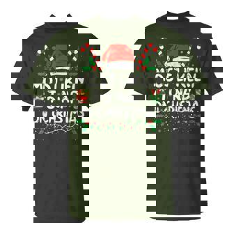 Most Likely To Nap On Christmas Matching Family Xmas T-Shirt | Mazezy