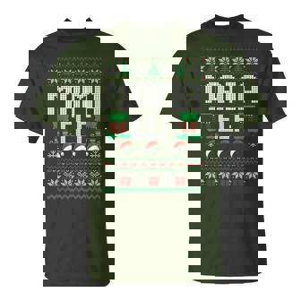 Mama Elf Family Christmas Matching Couple Ugly Sweater T-Shirt - Seseable