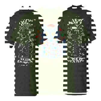 Meowy Catmas Cat Christmas Cute Cats Santa Hat Xmas T-Shirt - Thegiftio