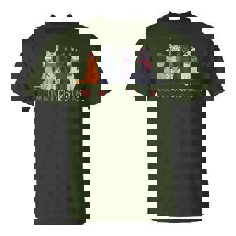 Meowy Catmas Cute Kitten Tabby Cat With Santa Hat Christmas T-Shirt - Monsterry