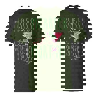 Merrier With Martini Martini Cocktail Glasses Xmas Christmas T-Shirt - Monsterry