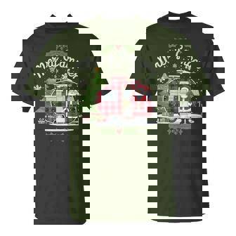 Merry Camper Christmas Santa Camping Truck Family Matching T-Shirt | Mazezy