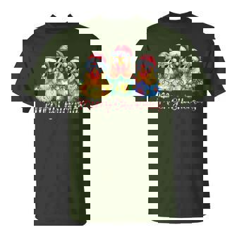 Merry Chickmas Ornament Lights Chicken Farmer Xmas Squad T-Shirt | Mazezy