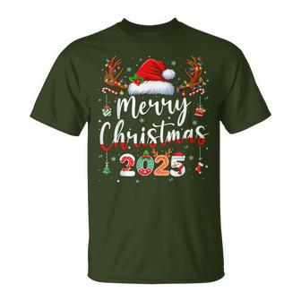 Merry Christmas 2025 Family Matching Christmas Pajamas Xmas T-Shirt - Monsterry