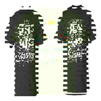 Merry Christmas Family Matching Jesus Is King Of Christmas T-Shirt - Monsterry