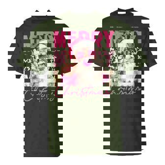 Merry Christmas Santa Bubble Gum Pink Xmas Family Women T-Shirt - Monsterry