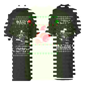 Merry Kickmas Football Ugly Christmas Holiday Sports Xmas T-Shirt | Seseable CA