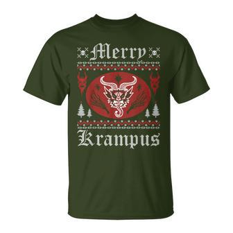 Merry Krampus Christmas Xmas Horror Ugly Sweater Evil Pajama T-Shirt - Thegiftio