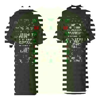 Naughty List Here I Come Ugly Christmas Style Saying T-Shirt | Seseable CA