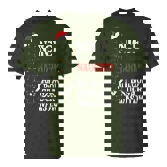 Nice Naughty My Blood Sugar Was Low Diabetes Christmas T-Shirt - Thegiftio