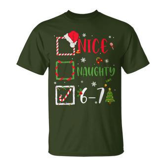 Nice Naughty List 67 Christmas Brainrot 6-7 Meme Slang T-Shirt - Thegiftio UK