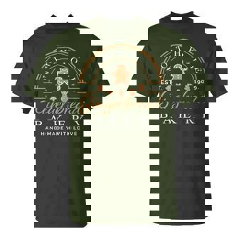 North Pole Gingerbread Bakery Baking Christmas Party Team T-Shirt - Thegiftio