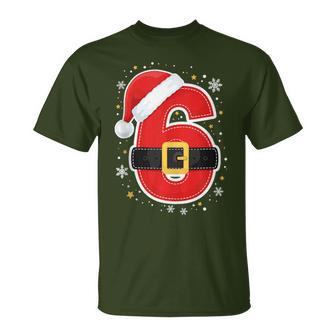 Number 67 Matching Six Seven 6 7 Meme Santa Hat Christmas T-Shirt - Thegiftio