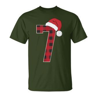 Number 7 67 Meme Santa Christmas Matching Group Costume T-Shirt - Thegiftio