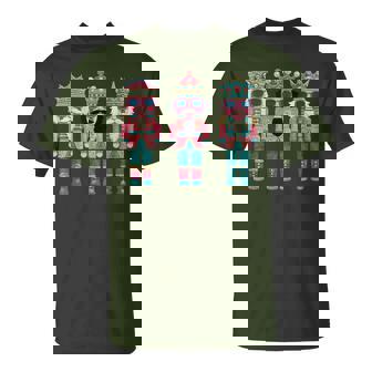 Nutcracker Three Nuts Merry Christmas Xmas Vintage Holiday T-Shirt - Thegiftio