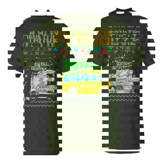 Oh What Fun It Is To Ride Christmas School Bus Driver T-Shirt | Mazezy