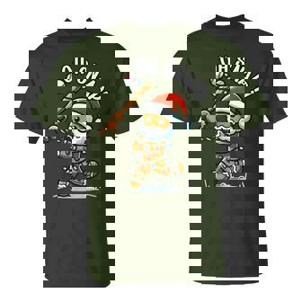 Oh Snap Gingerbreadman Christmas Baseball T-Shirt - Monsterry