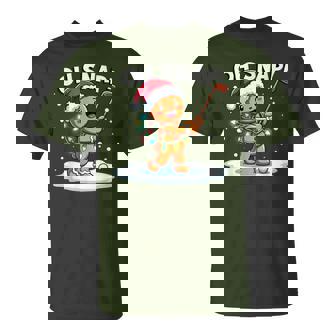 Oh Snap Gingerbreadman Golfer Golf Christmas Golfing T-Shirt | Mazezy