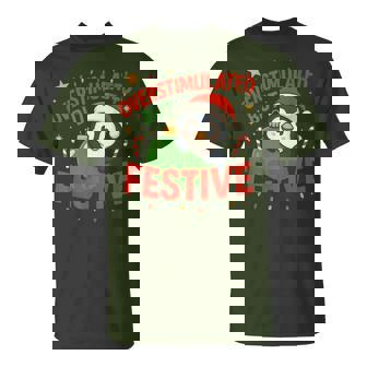Overstimulated But Festive Penguin Christmas Holiday T-Shirt - Thegiftio