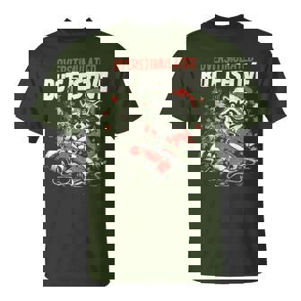 Overstimulated But Festive Raccoon Christmas T-Shirt | Mazezy